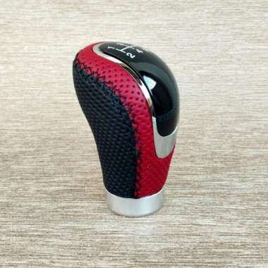 Shift Knob Transmisi Kulit New Agya Ayla 2023 Manual 5 Speed - STRIP MERAH