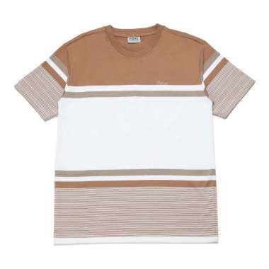 POLICE T-Shirt Salur Bordir Cotton Pria Coklat L