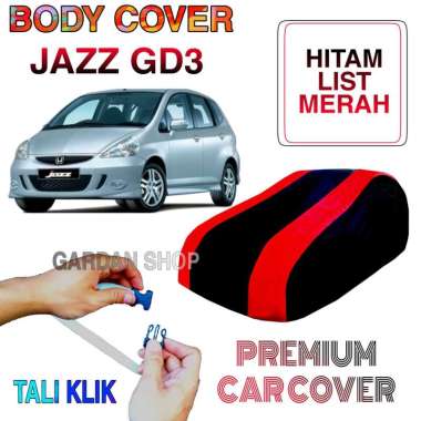 Sarung Mobil JAZZ GD3 List MERAH Body Cover Penutup Jazz Gd3 PREMIUM Red