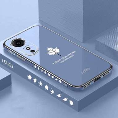 Promo Case Maple Oppo A17 Softcase Plating Terbaru Oppo A17 Biru