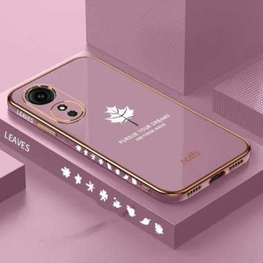 Promo Case Maple Oppo A17 Softcase Plating Terbaru Oppo A17 Ungu