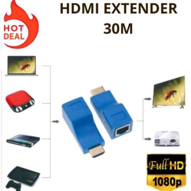 HDMI EXTENDER 30M by Cat5e/6 SUPPORT FULL HD 1080P
