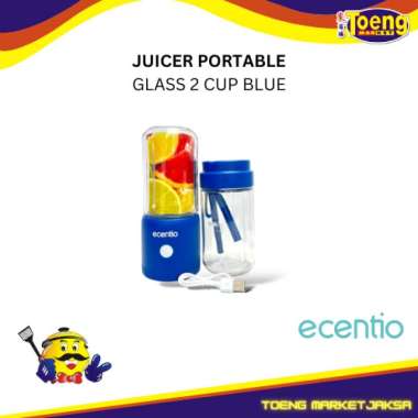 BLENDER PORTABLE / JUICER PORTABLE GLASS 2 CUP BLUE ET0201E00401 ECENTIO