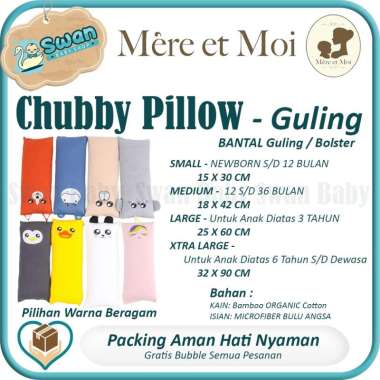 Chubby Pillow By Mere et Moi / Bantal Anak Bayi Kain Bambu Bulu Angsa Unicorn Medium