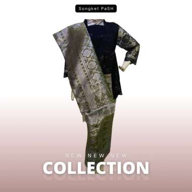 Songket Pash - Songket Lepus Bintang Berantai Khas Palembang BerbagaI Macam Warna Dan Motif Hijau Sa