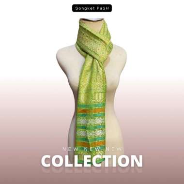 Songket Pash - Syal Songket Palembang Bermacam Warna & Motif Hijau