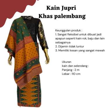 Songket Pash - Kain Jupri Khas Palembang Berbagai Macam Warna Dan Motif Hijau B