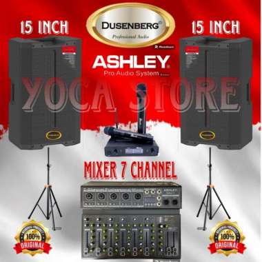 Sound Karaoke Dusenberg 15 Inch Upgrade Mixer Ashley 7 Channel 2 Mic