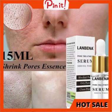 Lanbena serum pengecil pori Lanbena Pore Treatment Serum Komedo Ampuh Mengecilkan Pori2 Wajah Pria d