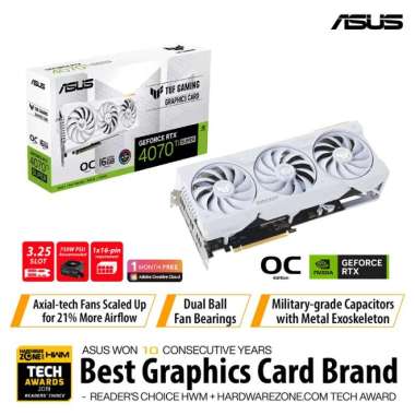 VGA Nvidia ASUS Geforce RTX 4070 Ti Super TUF Gaming OC 16GB White