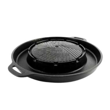 Panci Grill Pan Shabu Shabu Sukiyaki Bulgogi Pan 2 in 1 Hotpot Kompor