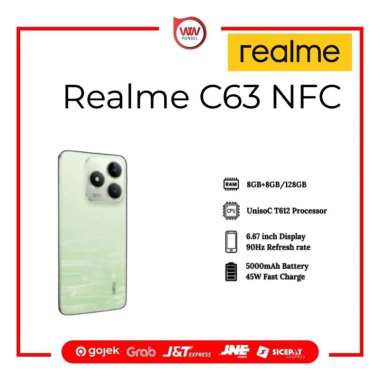 Hp Realme C63 NFC Ram 8GB Internal 128GB Garansi Resmi Hijau Giok