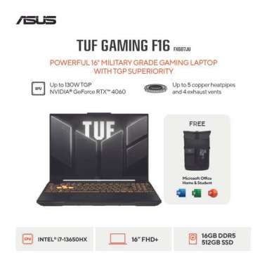 ASUS TUF Gaming F16 FX607JU-I745J1M-O i7 13650HX RTX4050 16GB 512GB SSD W11 OHS