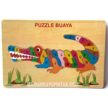 Puzzle Kayu Buaya Abjad