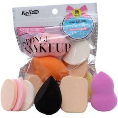 Spons make up 1 set isi 6 pcs spons foundation spons pembersih wajah