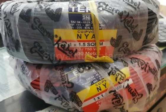 kabel tunggal NYA 1.5mm eterna 100mtr