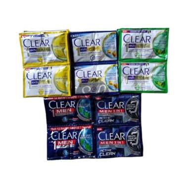 Promo Harga CLEAR Shampoo Lemon Fresh per 12 sachet 10 ml - Blibli