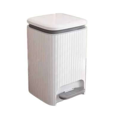 Trash Bin Luxury / Tempat sampah Injak Kaki / Tong Sampah Mewah / Trash Bag 12L Putih