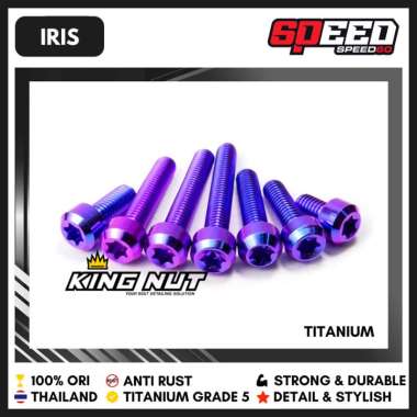 Baut Tabung Shock USD Honda KTC Baut Titanium Grade 5 Thailand King Nut Iris