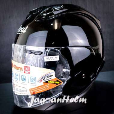 ARAI HELM VZ-RAM | BLACK GLOSSY | VZRAM SOLID HALF FACE XL