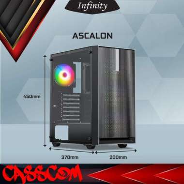 Casing INFINITY ASCALON - mATX, ATX - INCLUDE 3 RGB FAN