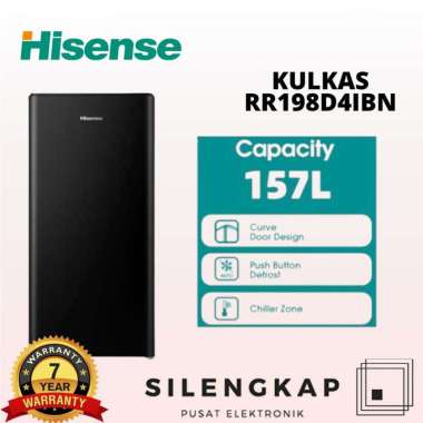HISENSE KULKAS 1 PINTU RR198D4IBN - 157 Liter RR 198 D4IBN || RR 198