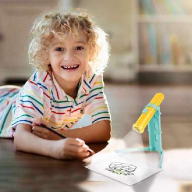 MainanProyektor Gambar Kids Portable Painting & Drawing Projector Lamp