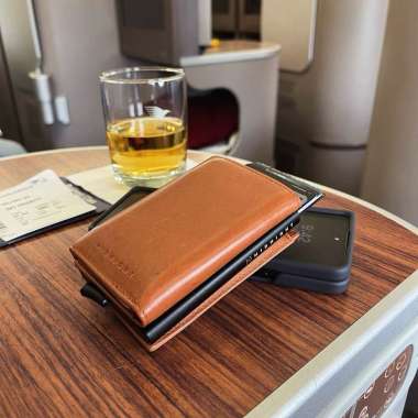 Dompet Kulit Pria Wanita MIDNIGHT RFID blocker - ONYX BROWN
