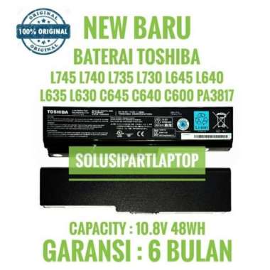 Original Baterai - Batre Laptop Toshiba Satellite L640 - L645 PA3817U