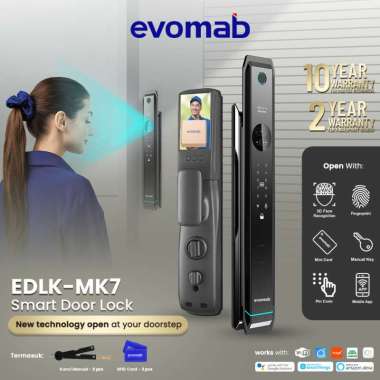 evomab Smart Door Lock Pintu Digital Kamera Face Recognition EDLK-MK7