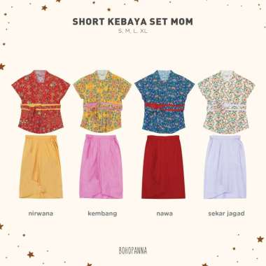 BOHOPANNA - SHORT KEBAYA SET - ADULT - IBU - MAMA - BATIK - Kebaya Pendek - Kebaya Perempuan - Kebay