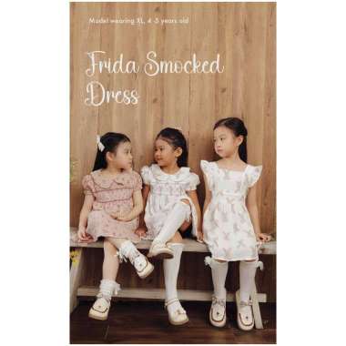 HarlowKids Frida Smocked Dress Anak Perempuan S Lily Choco