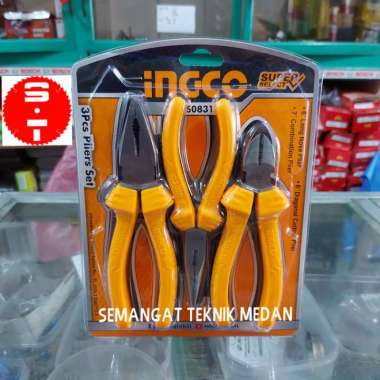 TANG PLIERS SET KOMBINASI 7" LANCIP 6" POTONG 6" INGCO SUPER SELECT