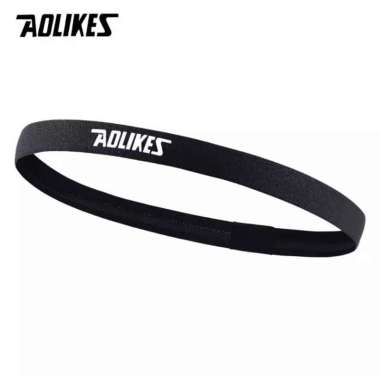 2101 Aolikes Slim Headband Handuk Kepala Sweat Head Band Towel Fitness HITAM