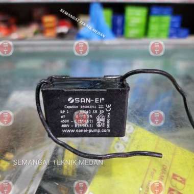 8uf KAPASITOR CAPASITOR POMPA KOTAK PETAK 8 uf 450V SAN EI SAN-EI
