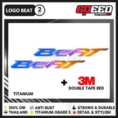 Emblem Logo Motor Honda Beat Scoopy Vario 150 Emblem Logo Titanium Grade 5 Thailand King Nut Beat