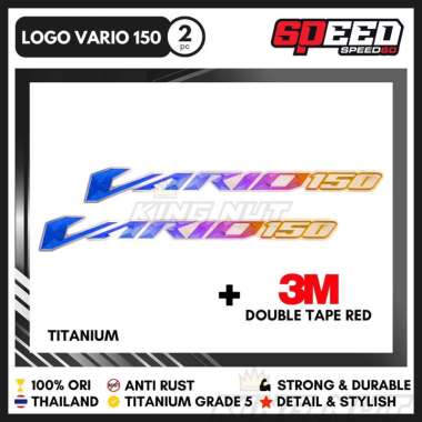 Emblem Logo Motor Honda Beat Scoopy Vario 150 Emblem Logo Titanium Grade 5 Thailand King Nut Vario