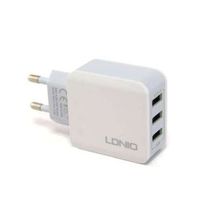 ADAPTOR CHARGER HP LDNIO 3 PORT USB / TRAVEL CHARGER 5V 3.1A WHITE