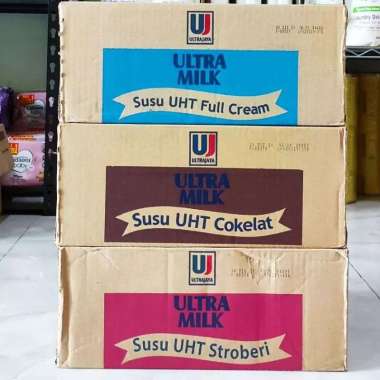 Susu Ultra Milk 250 ml 1 Dus isi 24 pcs Free Bubble Wrap Coklat