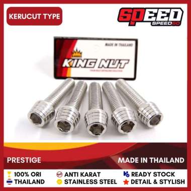 Baut Tabung Shock KTC Honda Beat Vario PCX ADV Genio Baut Probolt Thailand Stainless Steel King Nut