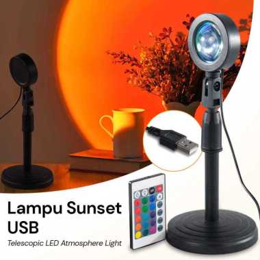 LTOON Lampu Sunset USB Telescopic LED Atmosphere Light Sunset Lamp