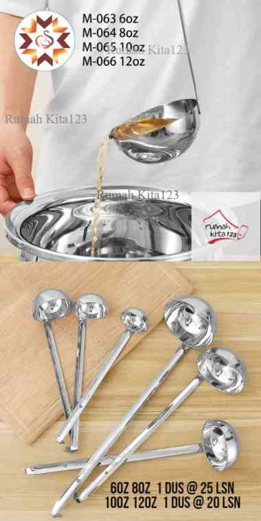 Irus Stainless ukur / Irus Bakso / Centong Bakso Stainless Steel Ladle Soup Anti Karat 6, 8, 10, 12