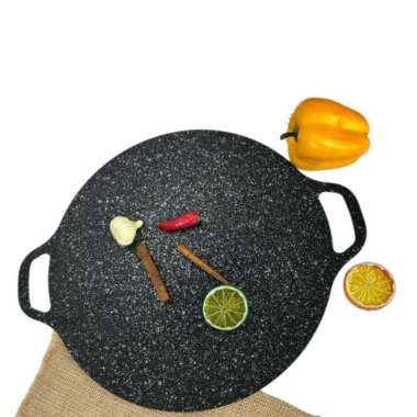 Grill Pan Daging BBQ Bulat 34cm/ Grill Pan Marble Bulat