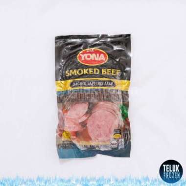 Yona smoked beef 250gr 250 gram daging sapi iris asap halal patties burger smoke frozen food