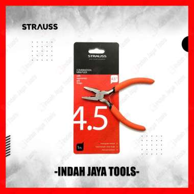 STRAUSS Tang Kombinasi MINI 4.5 Inch - Combination Plier Rubber Handle