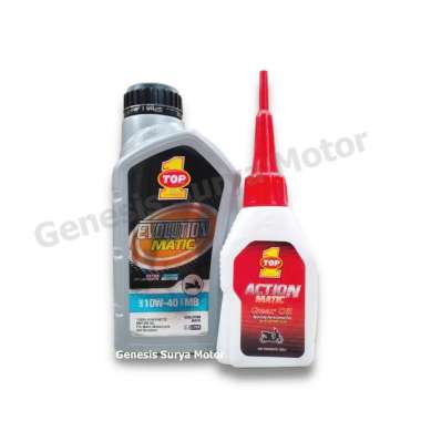 Oli Top1 Evolution Matic 10W40 0,8L Paket Oli Gear Top1 120ml