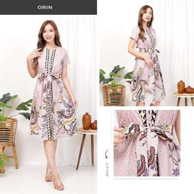 Evercloth Orin Short Dress Batik Wanita Dress Wanita Batik Couple Dress Pita L