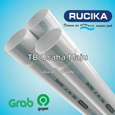 Pipa Air PVC Paralon 3/4" Inci RUCIKA Type AW per meter ( 1 Meter )
