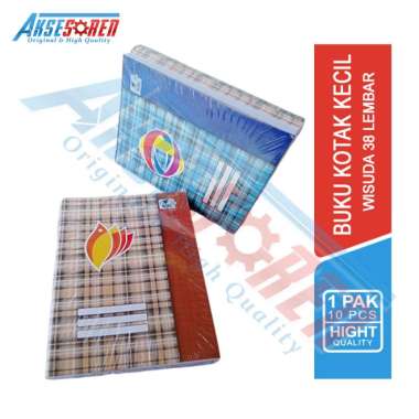 Aksesoren Buku Kotak Kecil Wisuda 38 Lembar [1 Pack/10 Buku] / Buku Tulis Strimin (0,5 Cm/5 Mm) / Bu