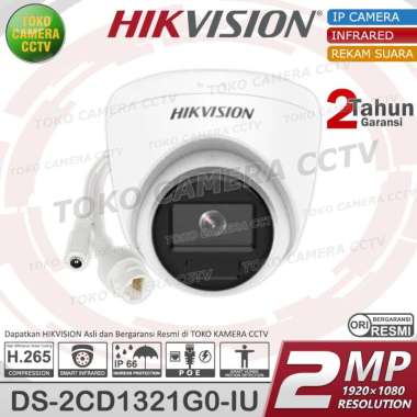 IP CAMERA HIKVISION 2MP AUDIO IR TURRET INDOOR POE